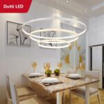 Dutti D0046 Circle LED Chandelier for Living Room Restaurant Bedroom Study Room office Creative Art Simple Acrylic Villa Duplex Hallway Balcony ring LED Pendant Lights 3 ring