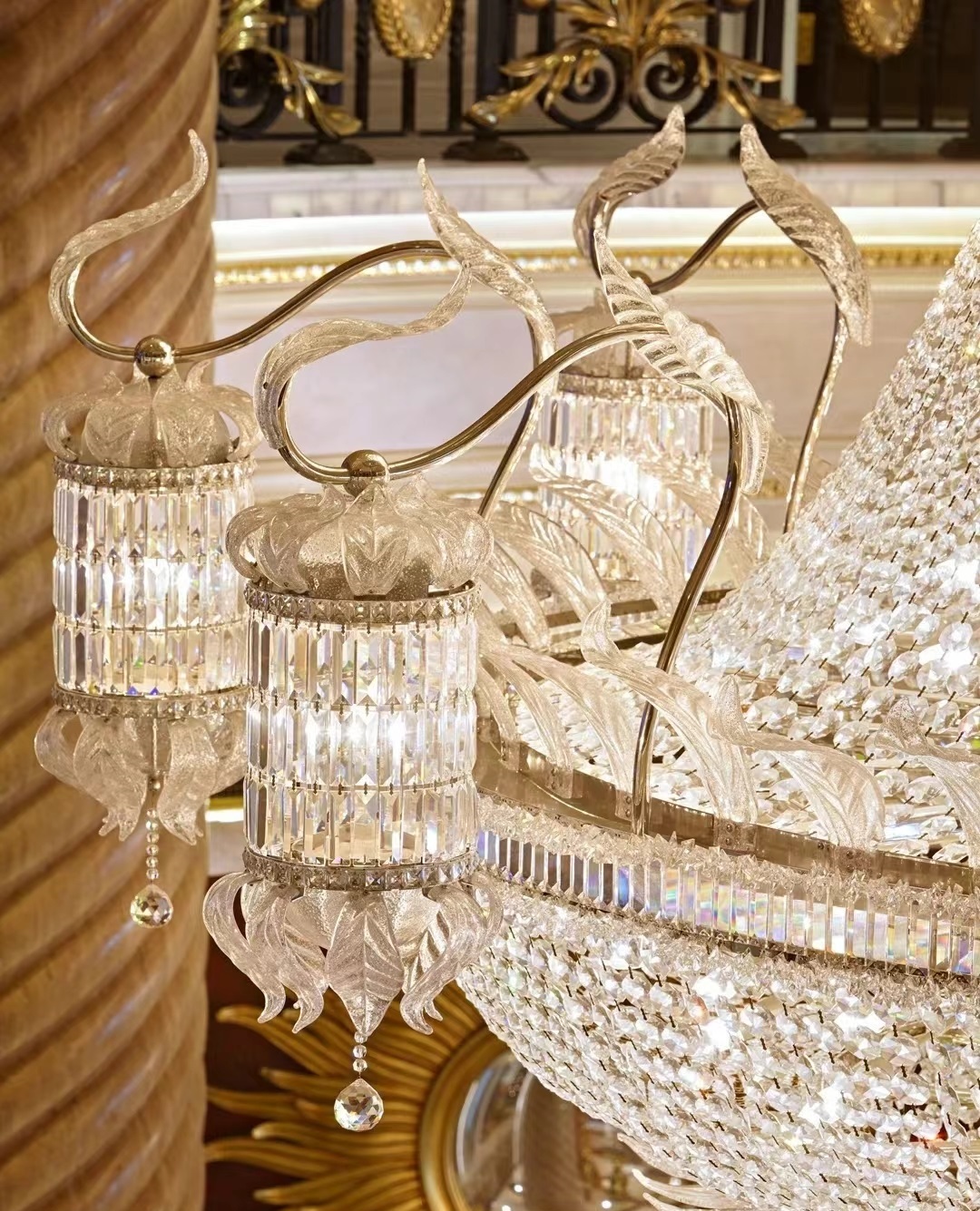 Dutti LED Large Crystal Chandelier Pendant Lighting Unique Design OEM/ODM for Hotel Hall