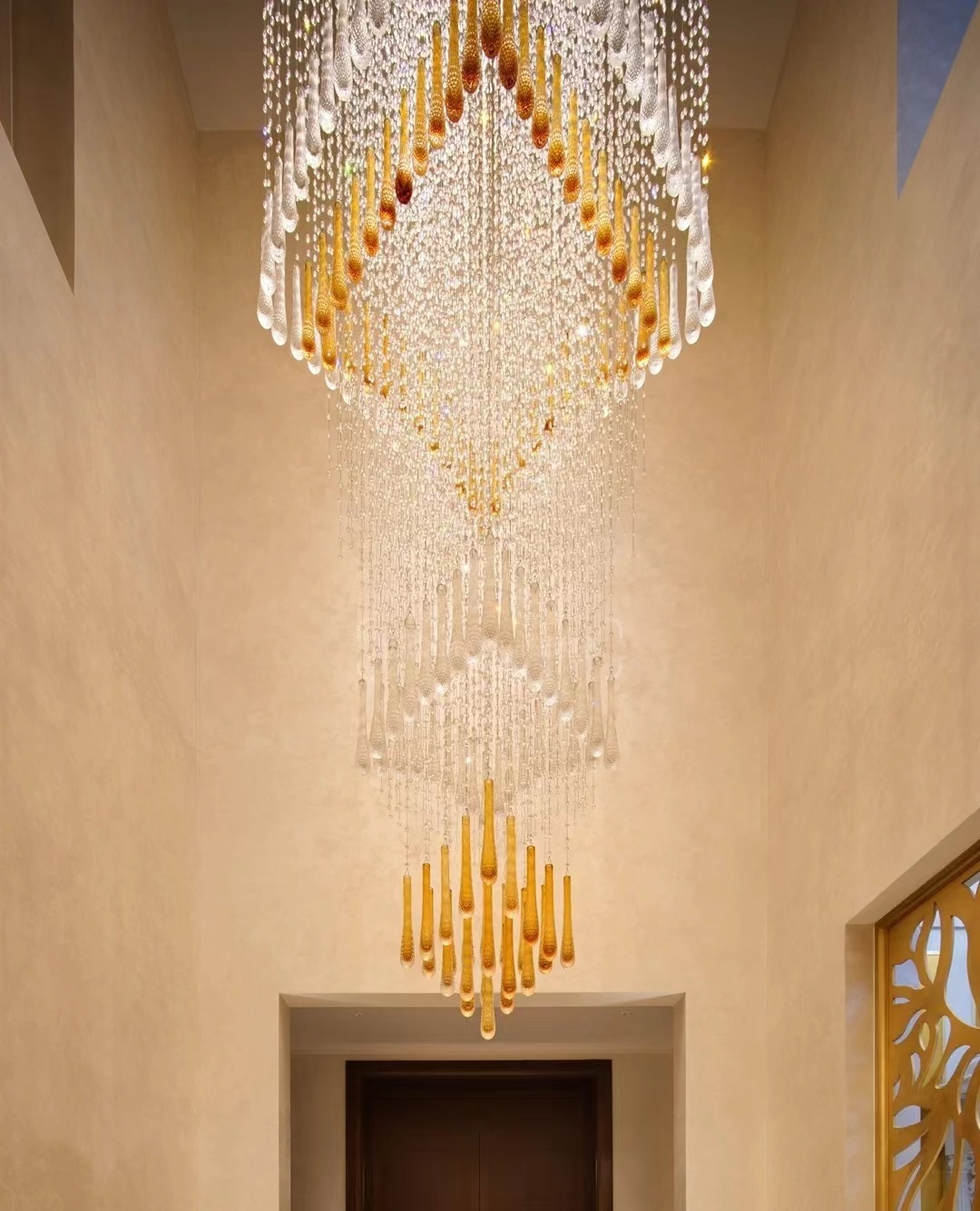 Dutti LED Modern Crystal Chandelier Pendant Lighting: Unique Design OEM/ODM for Villa Gate