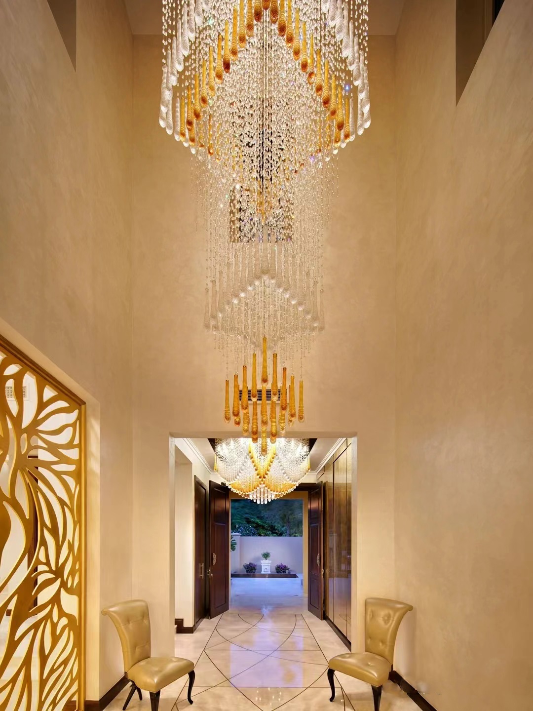 Dutti LED Modern Crystal Chandelier Pendant Lighting: Unique Design OEM/ODM for Villa Gate