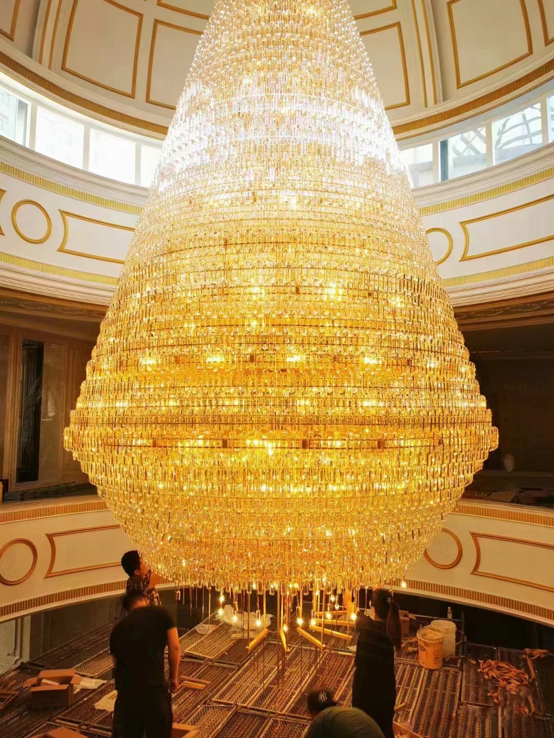 Dutti LED Modern Large Crystal Islamic Chandelier: Unique Design Custom for Villa Hall