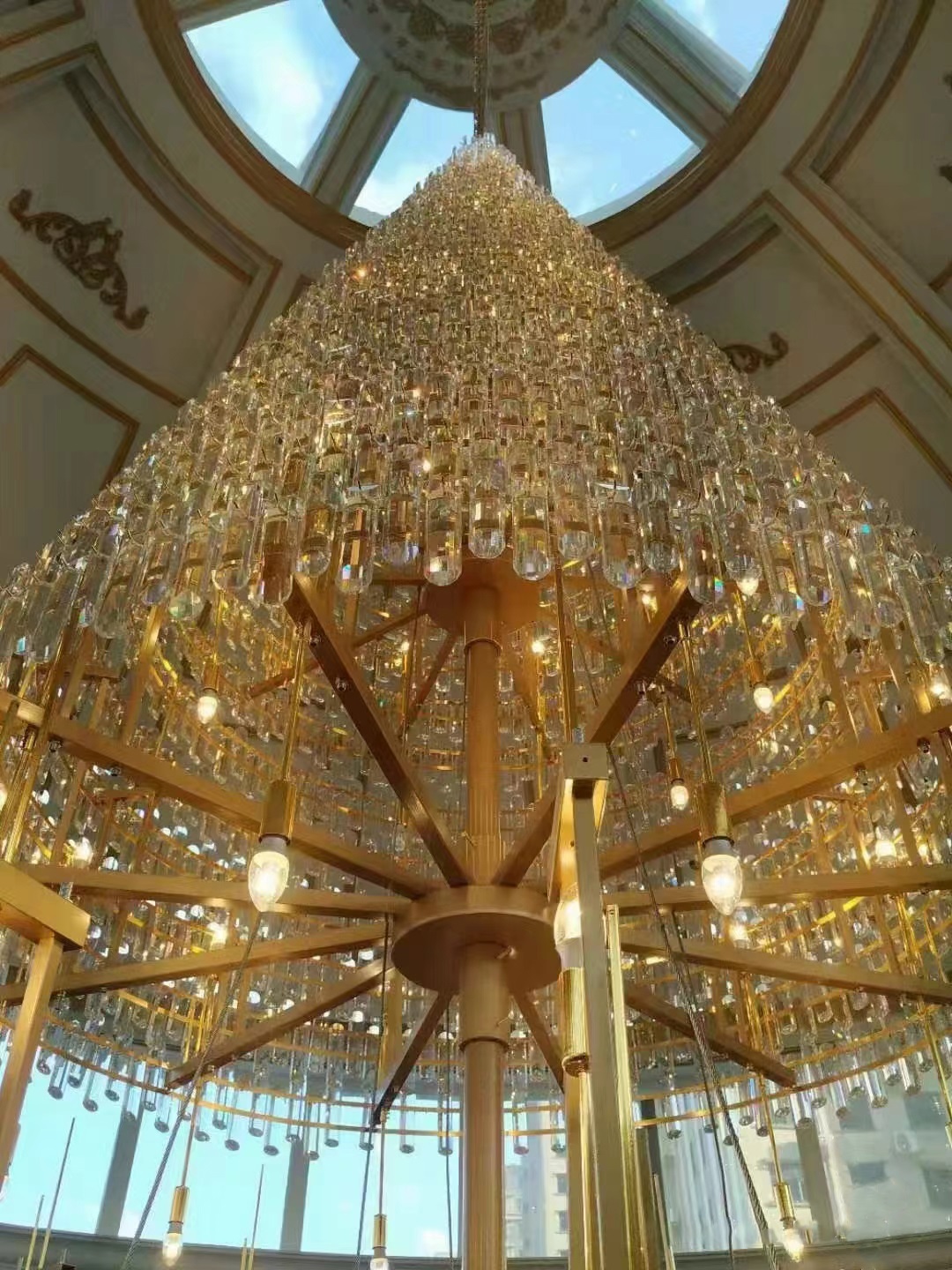 Dutti LED Modern Large Crystal Islamic Chandelier: Unique Design Custom for Villa Hall