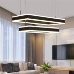 Dutti D0006 LED chandelier restaurant creative postmodern atmospheric living room chandelier minimalist bedroom lamp hall rectangular office double medium 80 60CM